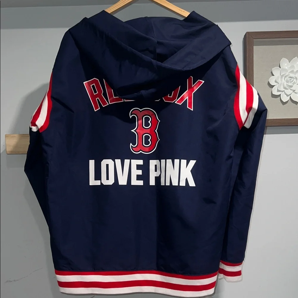 Victoria's Secret PINK Navy and Red MLB Half-Zip Hoodie - Picture 5 of 5